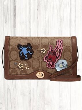 NWT Coach x Keith Haring Hayden Fold-over Crossbody With Patches